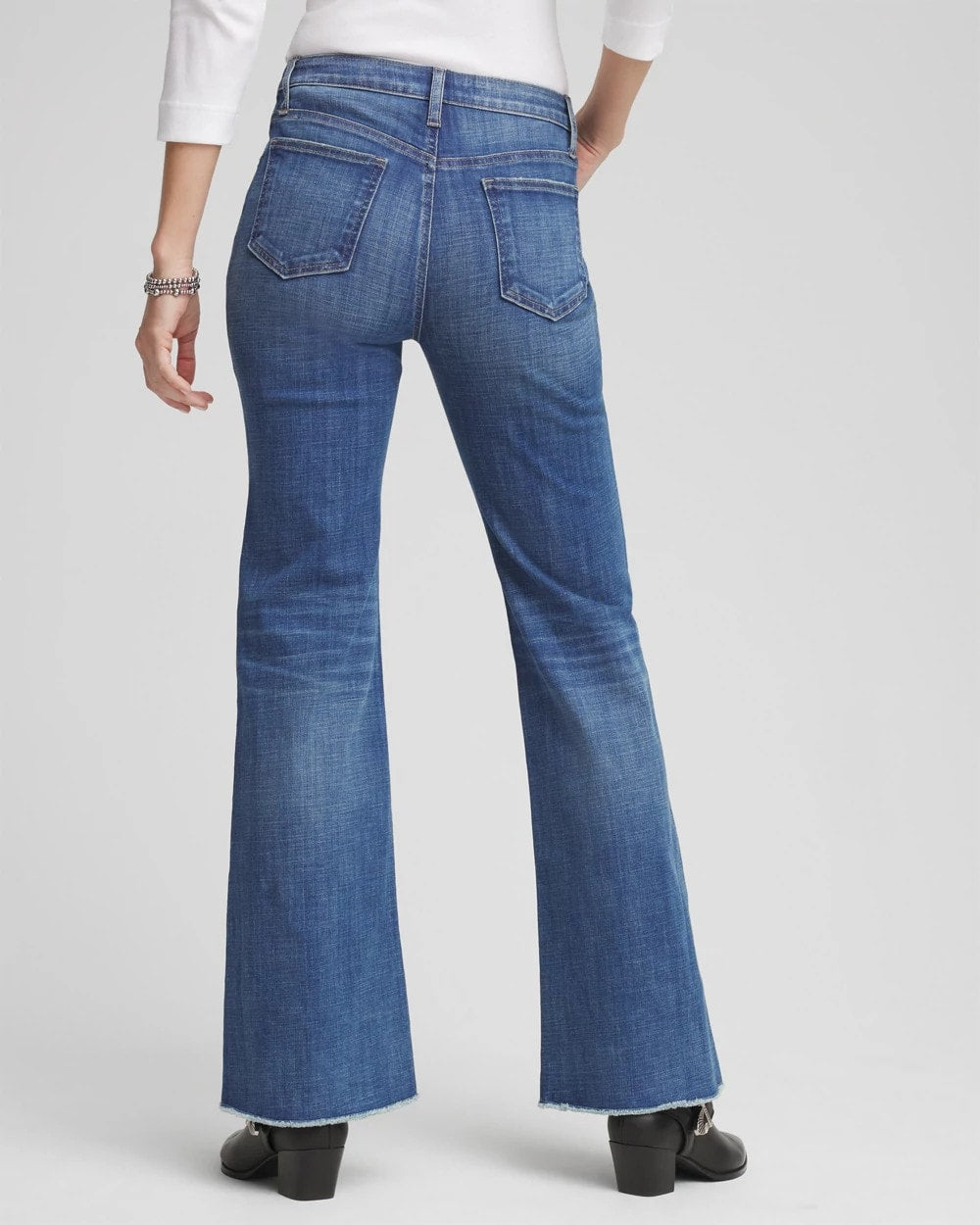 Girlfriend Frayed Flared Jeans - Chico's