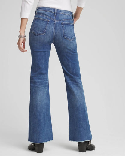 Girlfriend Frayed Flared Jeans - Chico's