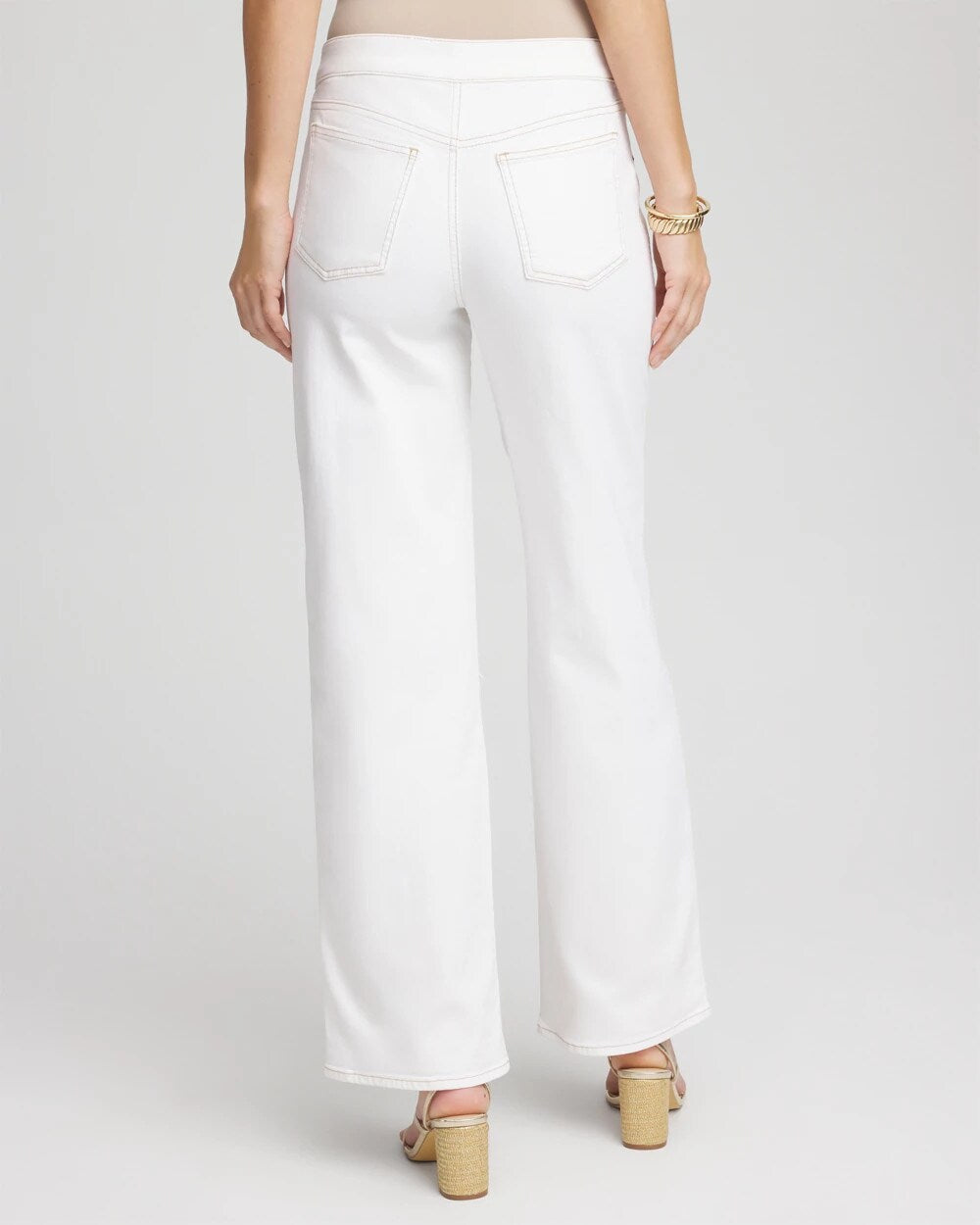Seeded Pull-On Wide-Leg Jeans - Chico's