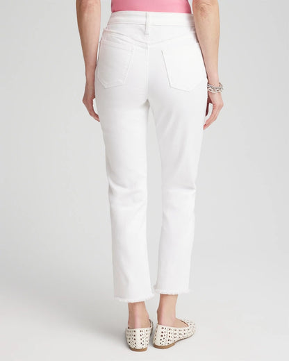 Girlfriend Frayed Cropped No Stain Jeans - Chico's