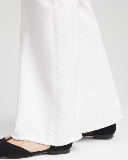 Girlfriend No Stain Frayed Flared Jeans - Chico's