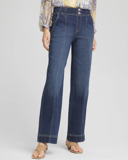 Pull-On Wide-Leg Jeans - Chico's