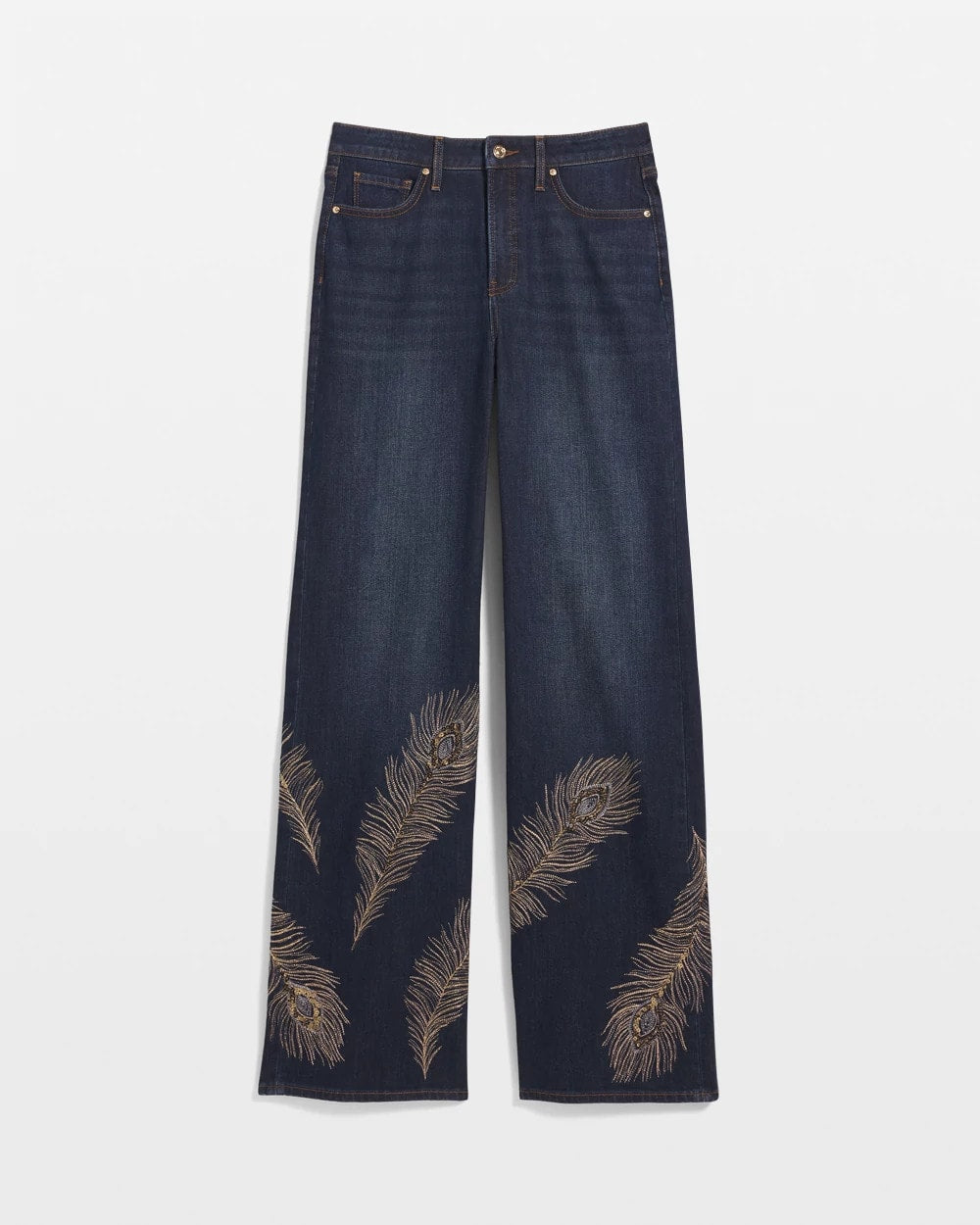 Embellished High-Rise Wide-Leg Jeans - Chico's