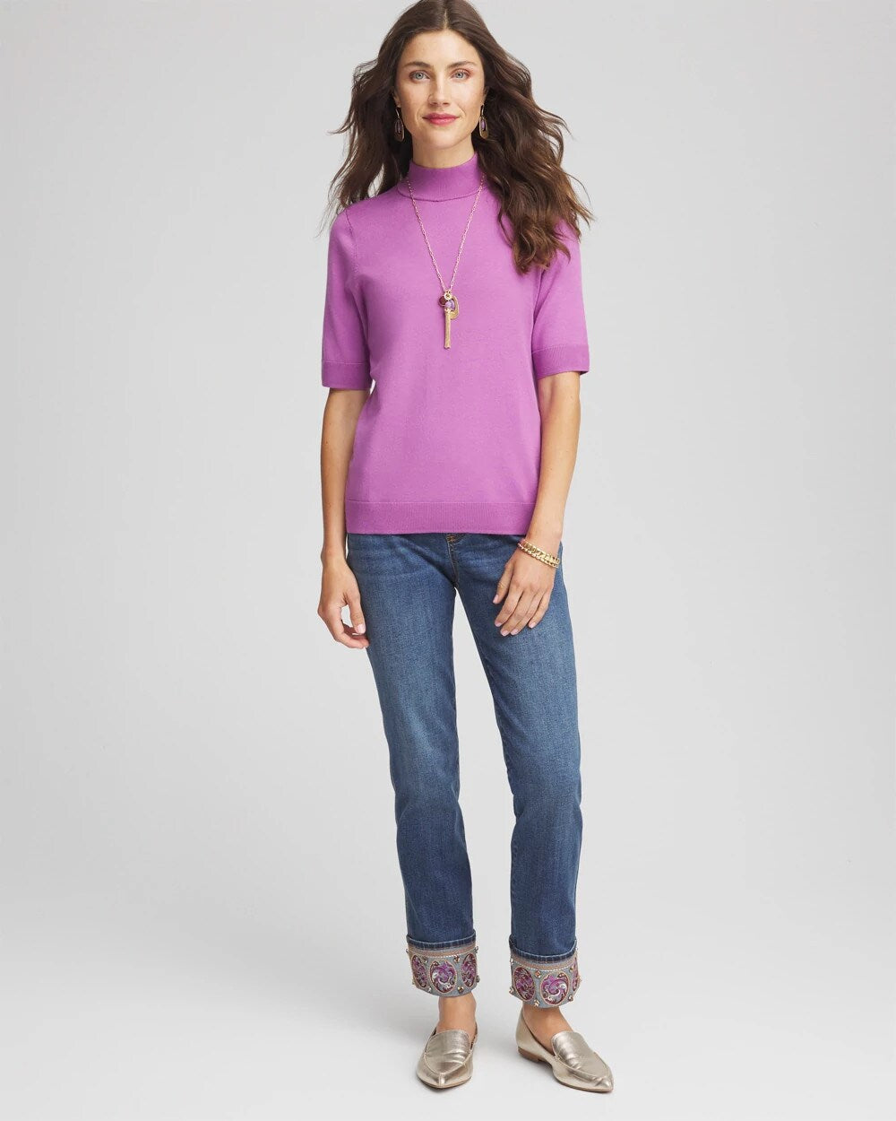 Embellished Pull-On Slim Ankle Jeggings - Chico's