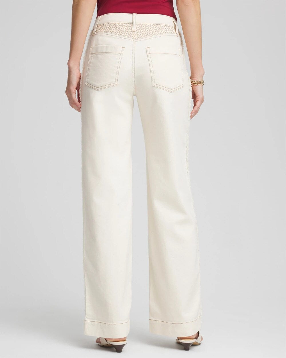Sea Salt High-Rise Frayed Jeans - Chico's