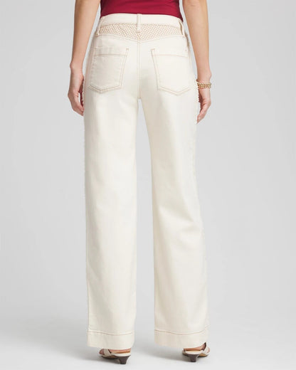 Sea Salt High-Rise Frayed Jeans - Chico's