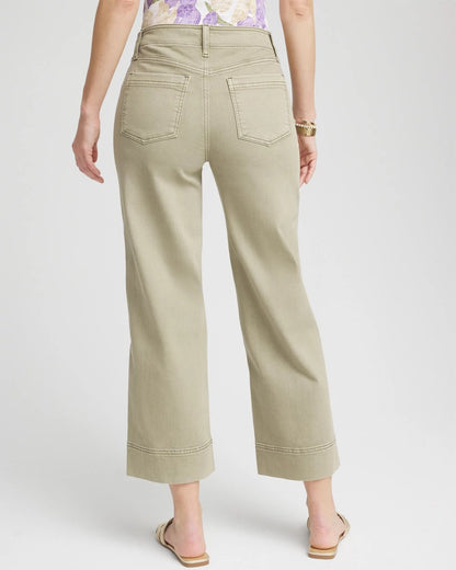 Pull-On Wide-Leg Cropped Jeans - Chico's