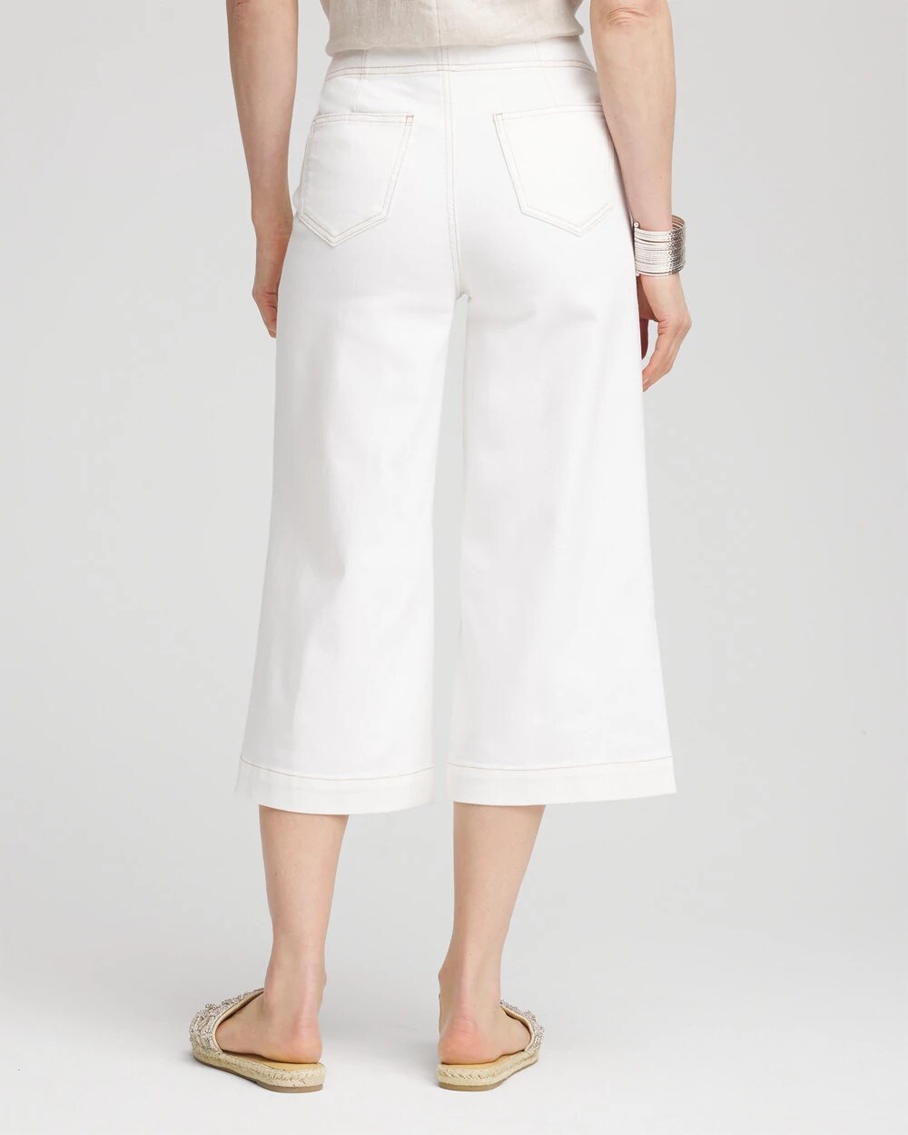 No Stain Pull-On Wide Capri Jeans - Chico's