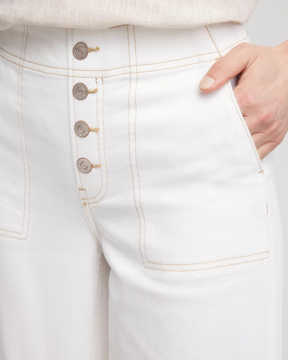 No Stain Pull-On Wide Capri Jeans - Chico's