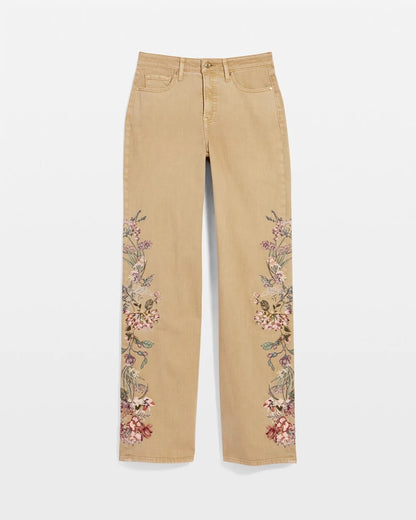 Embroidered High-Rise Wide-Leg Jeans - Chico's
