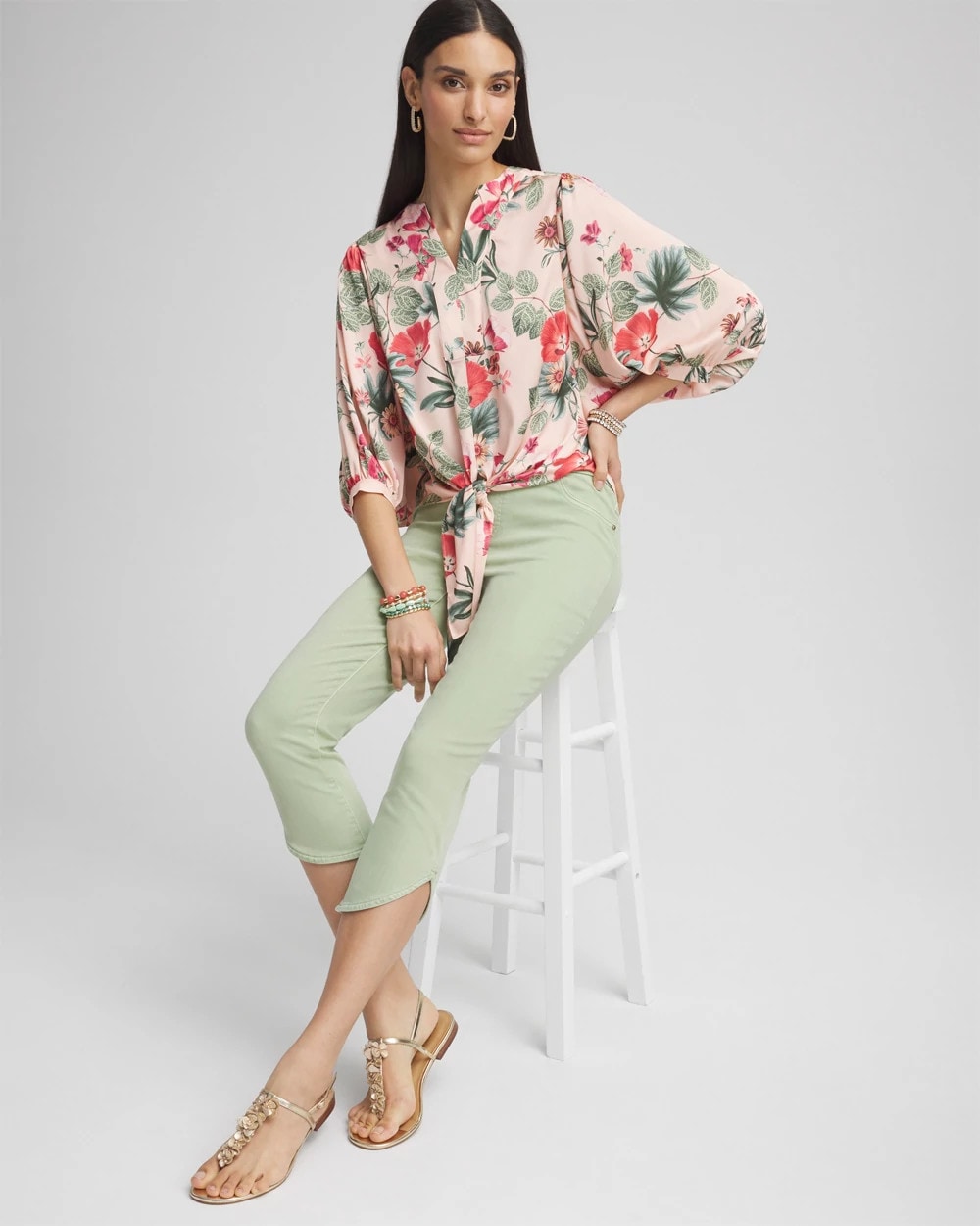 Pull-On Dolphin-Hemmed Capri Jeans - Chico's