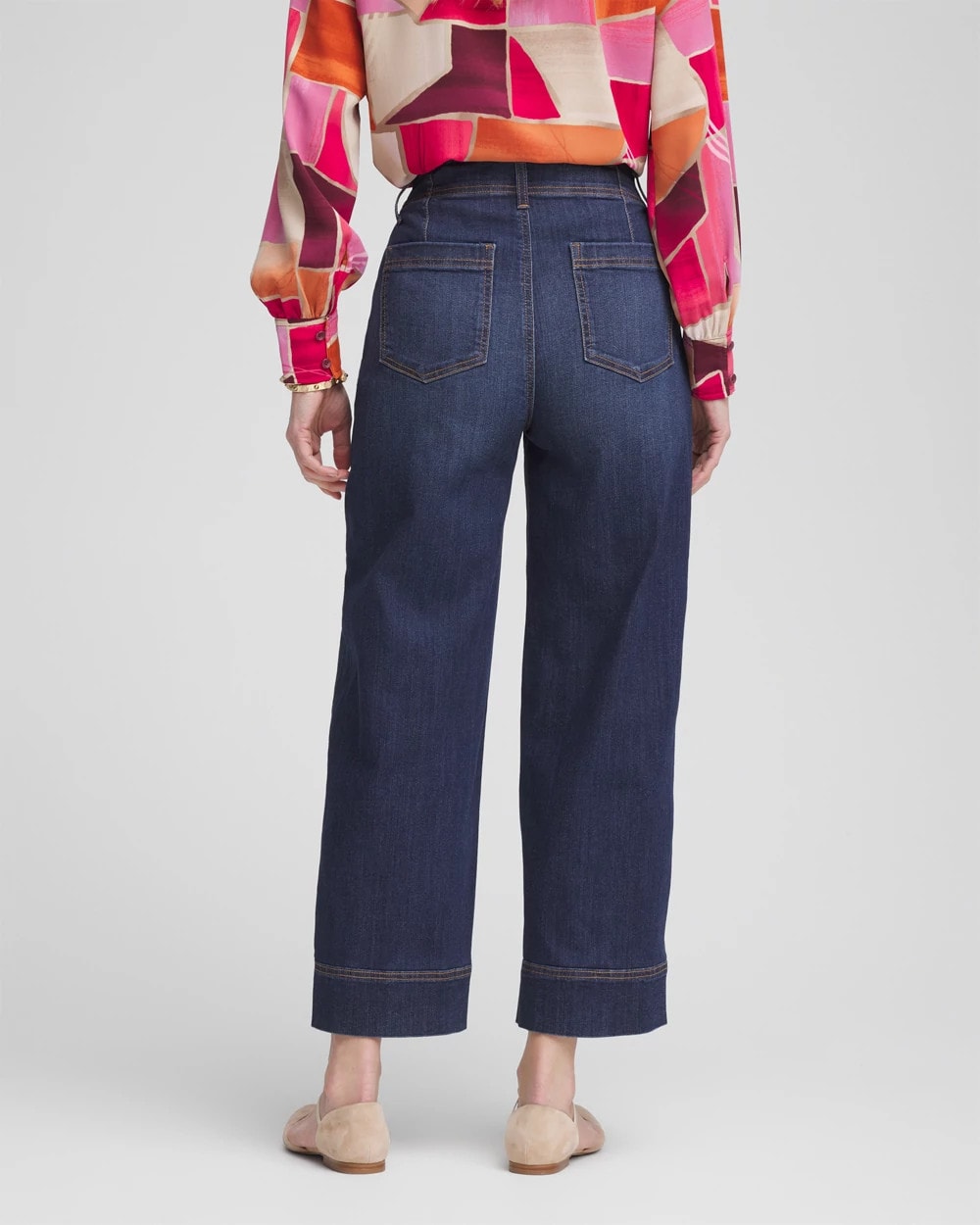 Pull-On Wide-Leg Cropped Jeans - Chico's