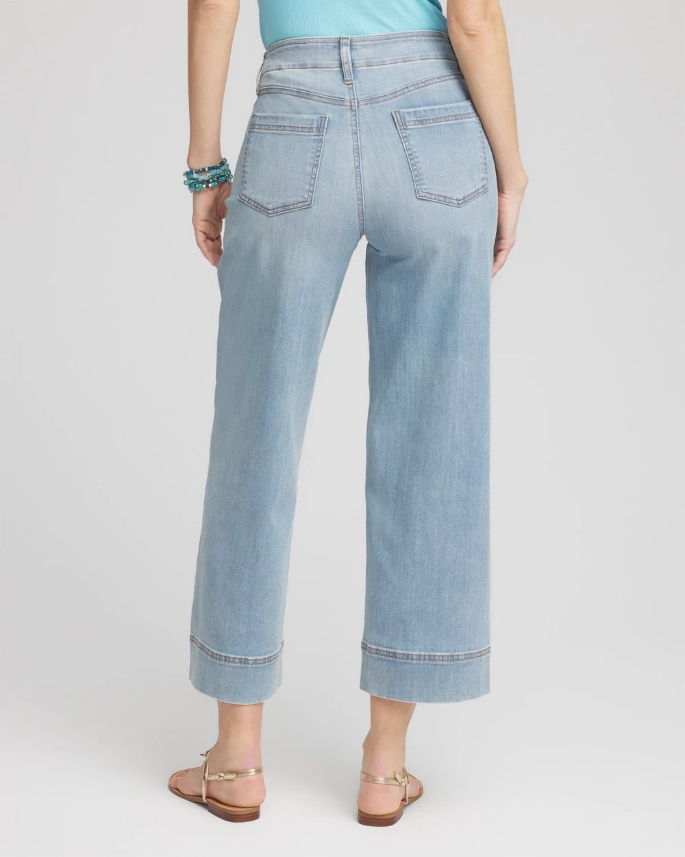 Pull-On Wide-Leg Cropped Jeans - Chico's