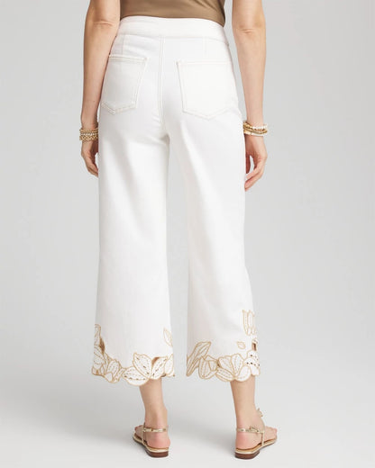 Pull-On Embellished Cropped Jeans - Chico's