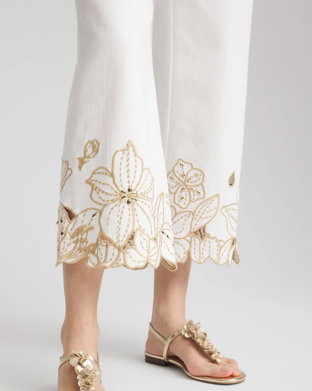 Pull-On Embellished Cropped Jeans - Chico's