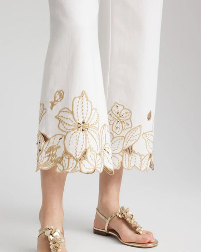 Pull-On Embellished Cropped Jeans - Chico's