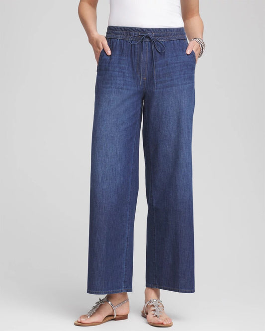 Lightweight Drawstring Ankle Jeans - Chico's