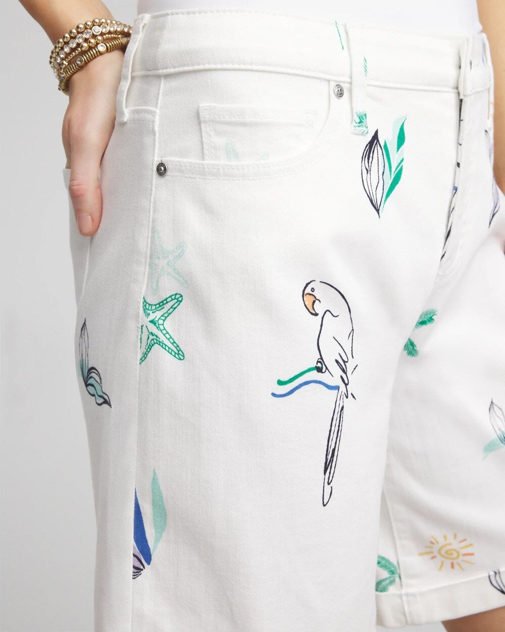 Girlfriend Cuffed Swing Denim Shorts - Chico's