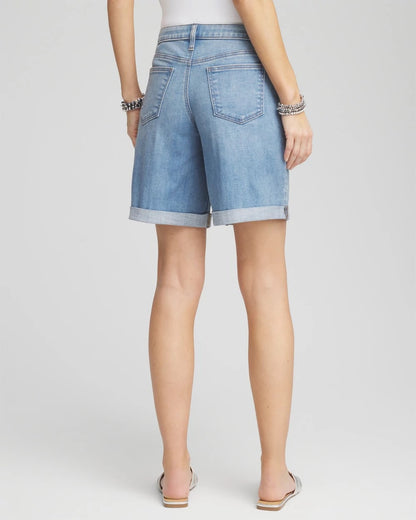 Girlfriend Cuffed Swing Denim Shorts - Chico's