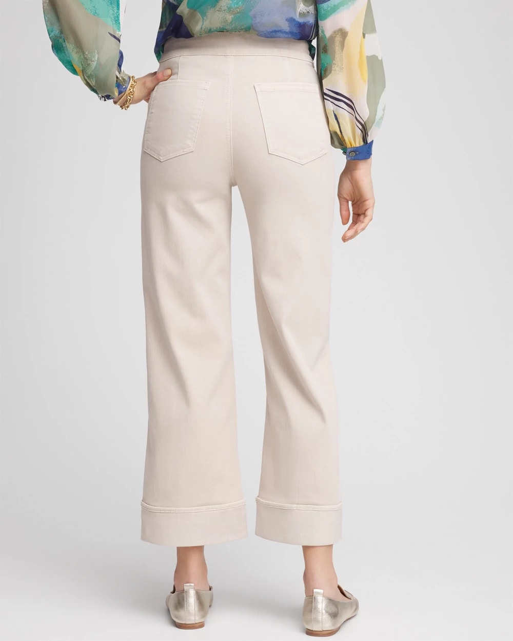 Pull-On Wide Leg Cuffed Jeans - Chico's