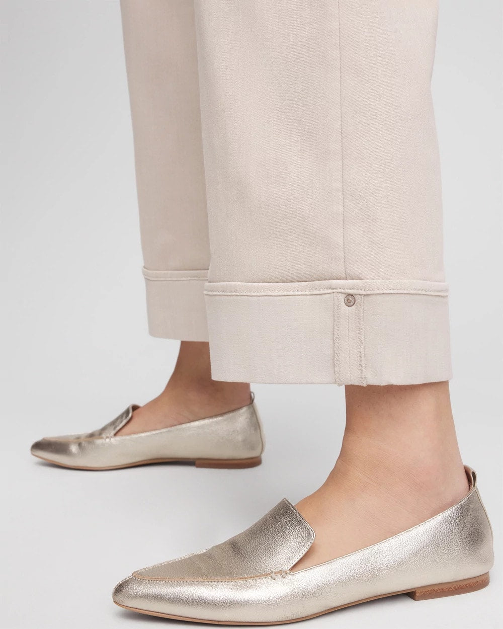 Pull-On Wide Leg Cuffed Jeans - Chico's