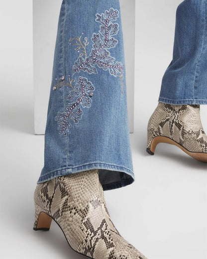 Embellished High Rise Wide Leg Jeans - Chico's