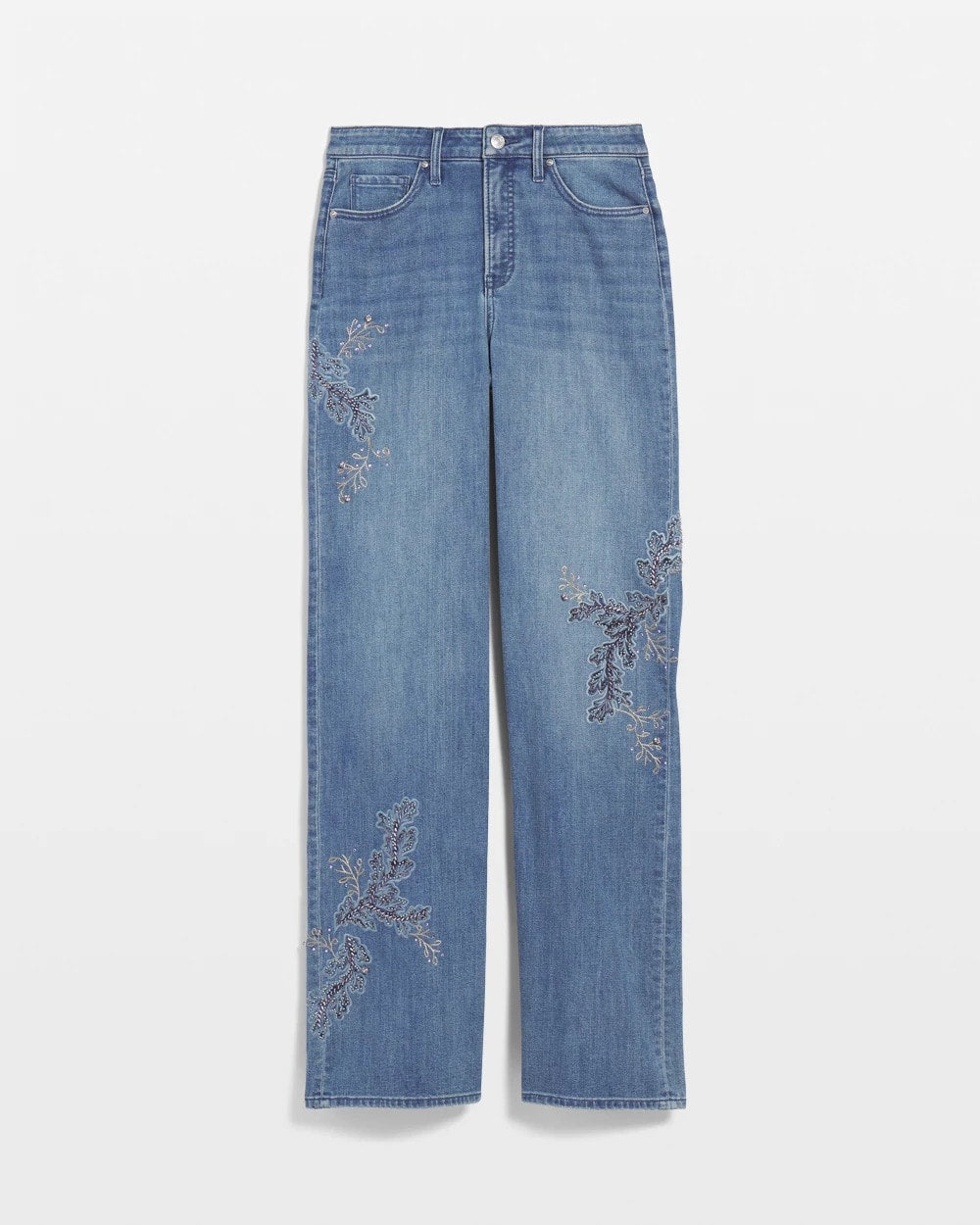 Embellished High Rise Wide Leg Jeans - Chico's