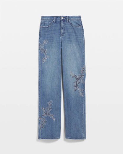 Embellished High Rise Wide Leg Jeans - Chico's