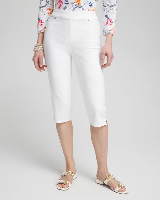No-Stain 17" Pull-on Denim Capris - Chico's