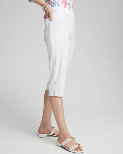 No-Stain 17" Pull-on Denim Capris - Chico's
