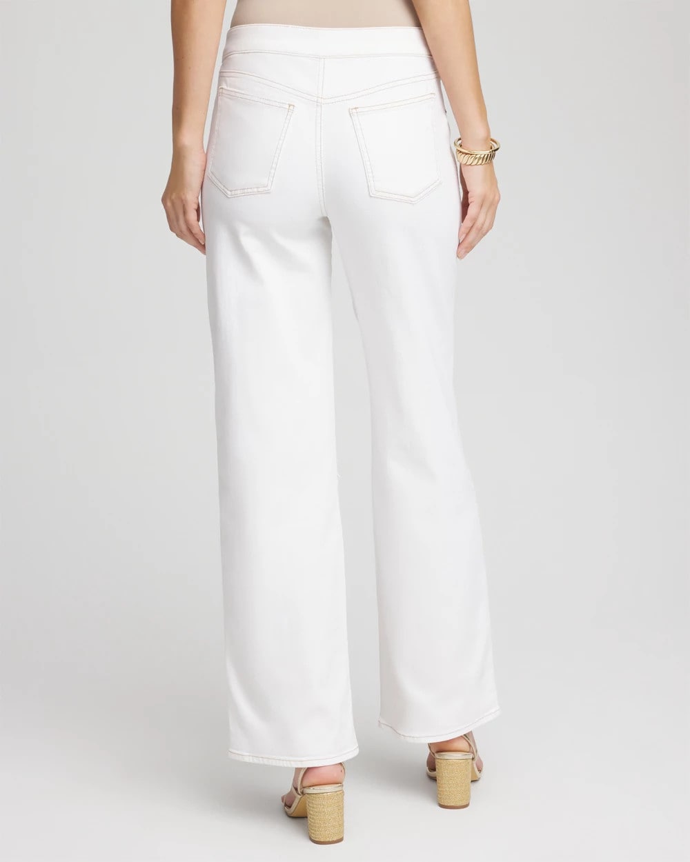 Petite Seeded Pull-On Wide-Leg Jeans - Chico's