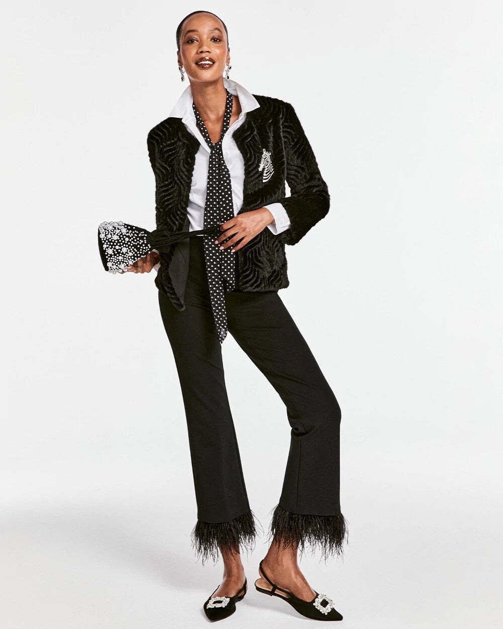 Juliet Feathered Flared Cropped Pants - Chico's