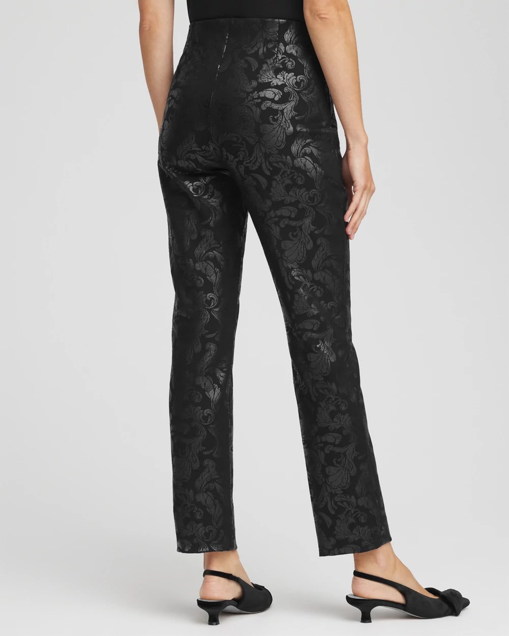 Juliet Black Foiled  Slim Ankle Pants - Chico's