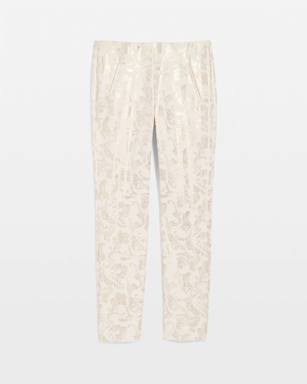 Juliet Golden Foiled Slim Ankle Pants - Chico's