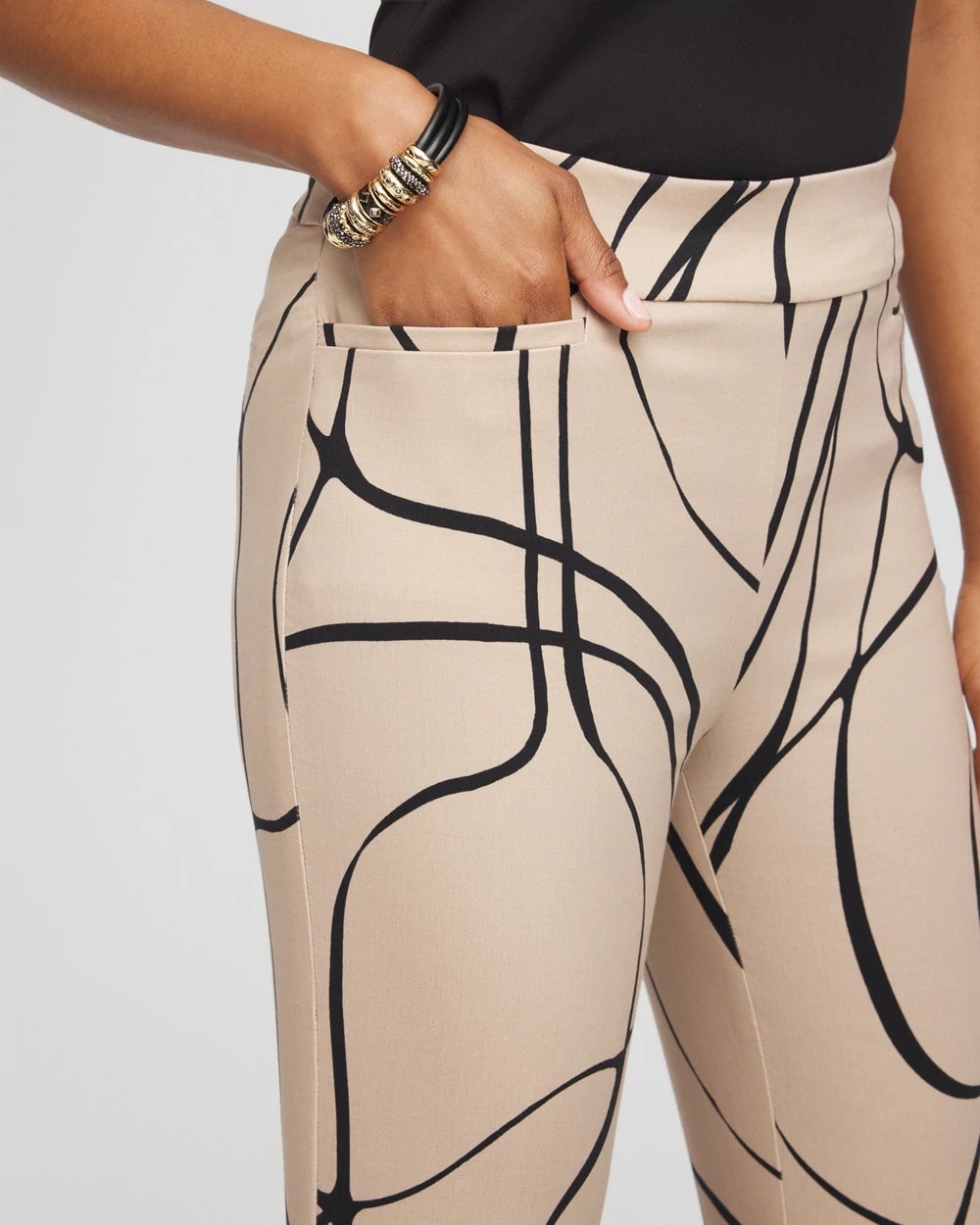 Brigitte™ Golden Leaf Slim Full-Length Pants - Chico's