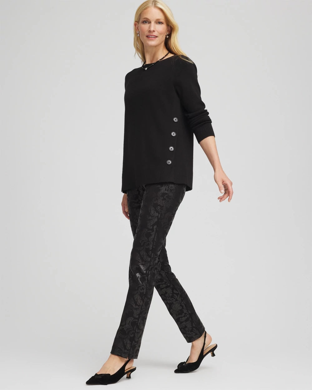 Juliet Foiled Slim Ponte Pants - Chico's