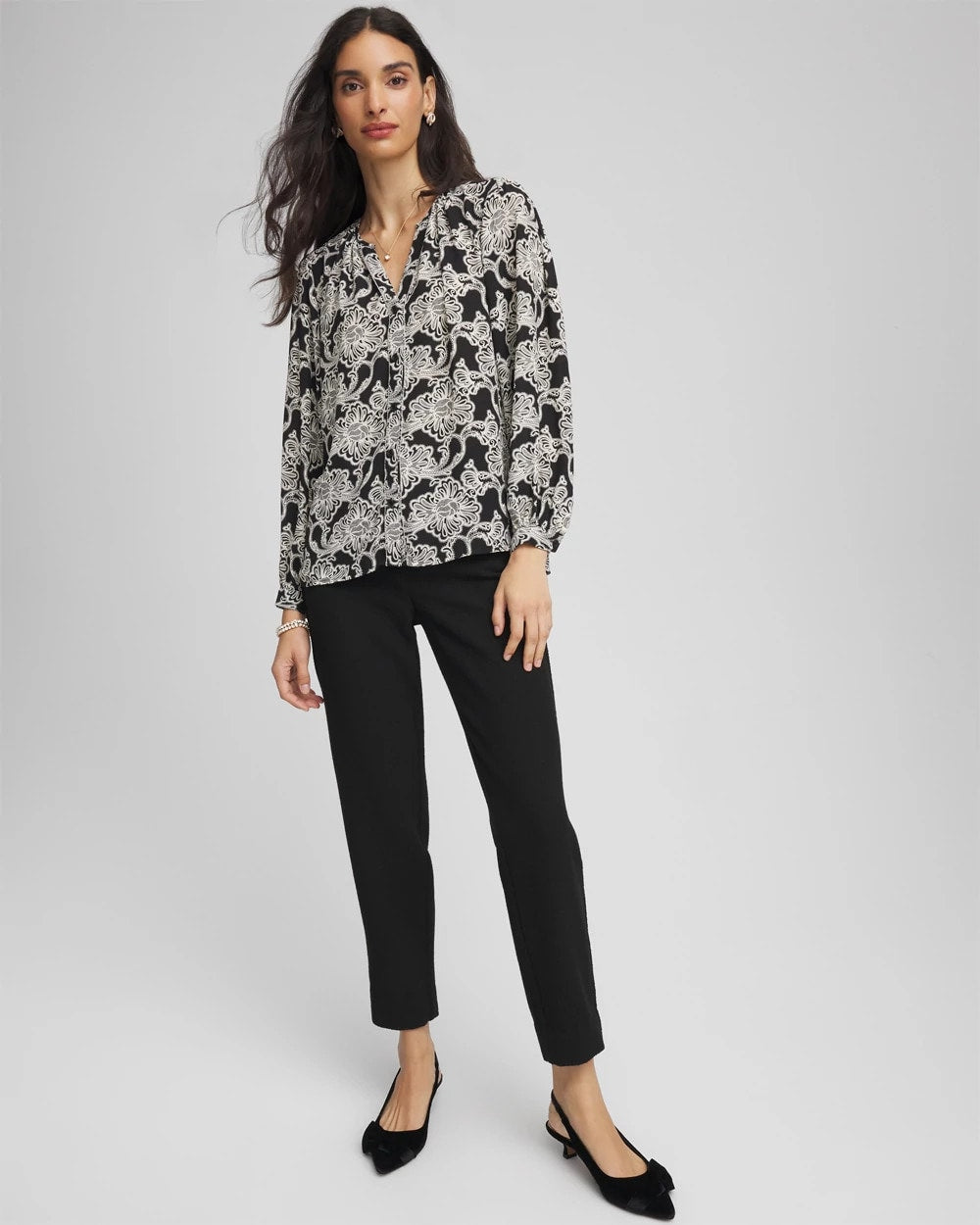 Matelassé Slim Tapered Ankle Pants - Chico's