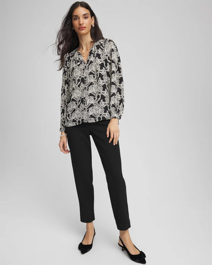 Matelassé Slim Tapered Ankle Pants - Chico's