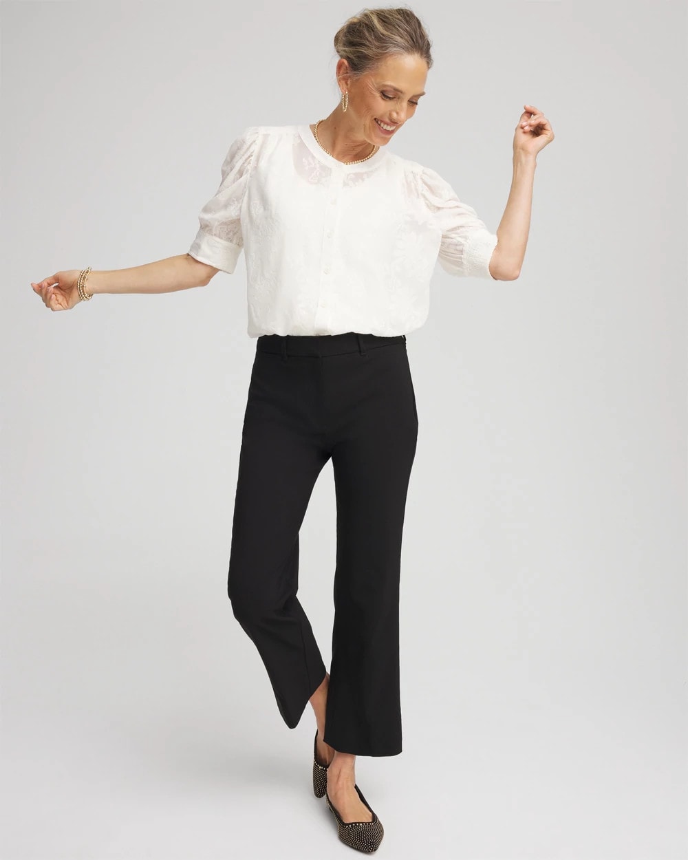 Emme Cropped Flared Pants - Chico's