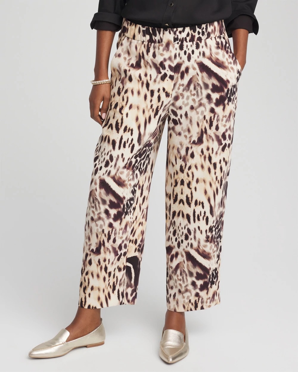 Bengal Marks Crepe Pull-On Ankle Pants - Chico's