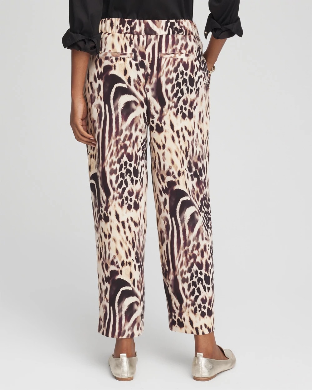 Bengal Marks Crepe Pull-On Ankle Pants - Chico's