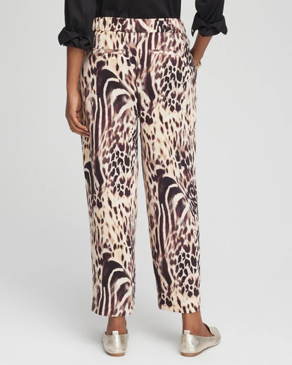 Bengal Marks Crepe Pull-On Ankle Pants - Chico's