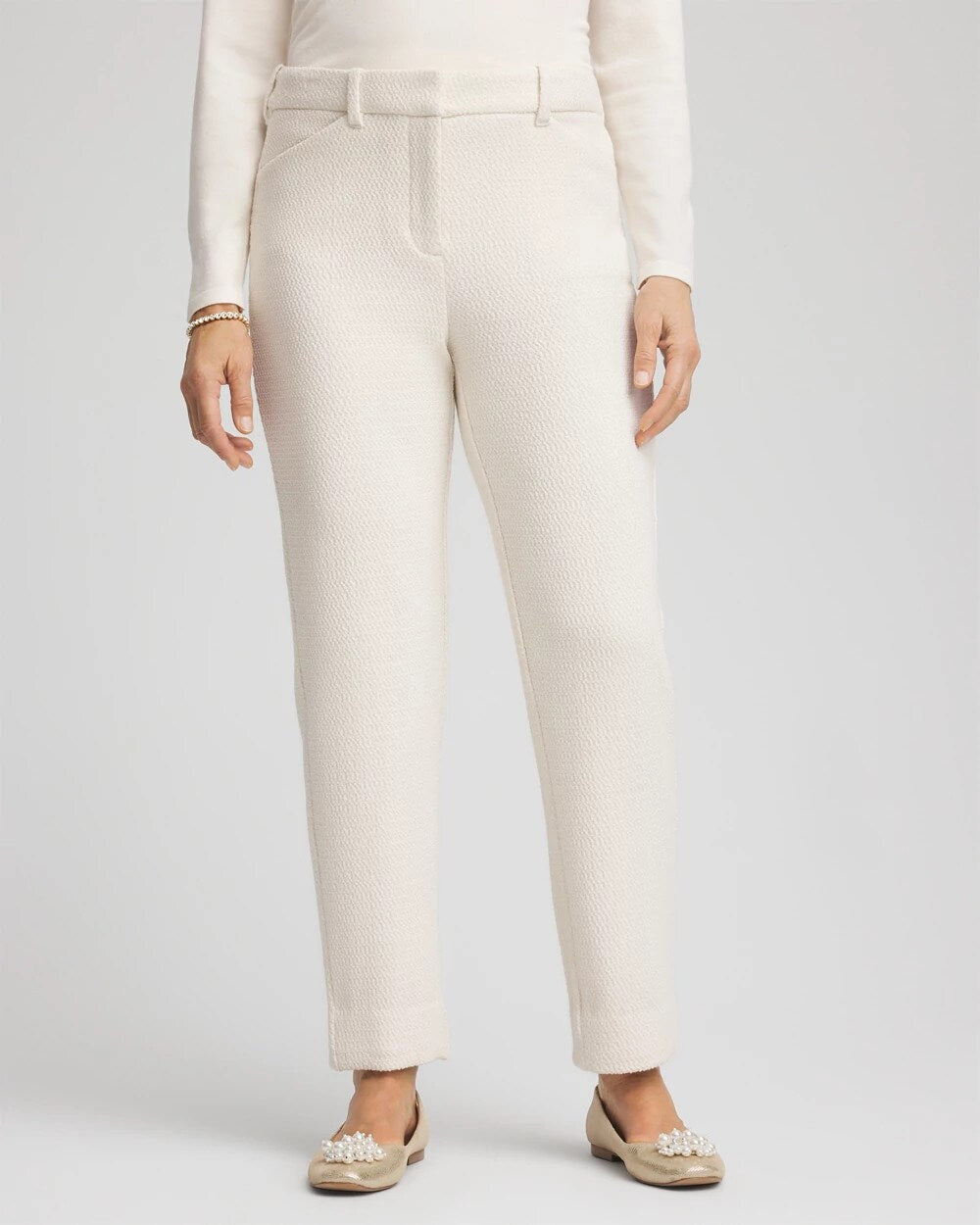 Matelassé Slim Tapered Ankle Pants - Chico's