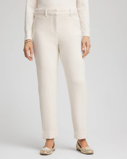 Matelassé Slim Tapered Ankle Pants - Chico's