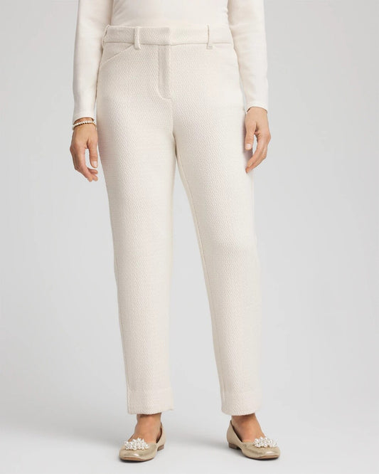 Matelassé Slim Tapered Ankle Pants - Chico's