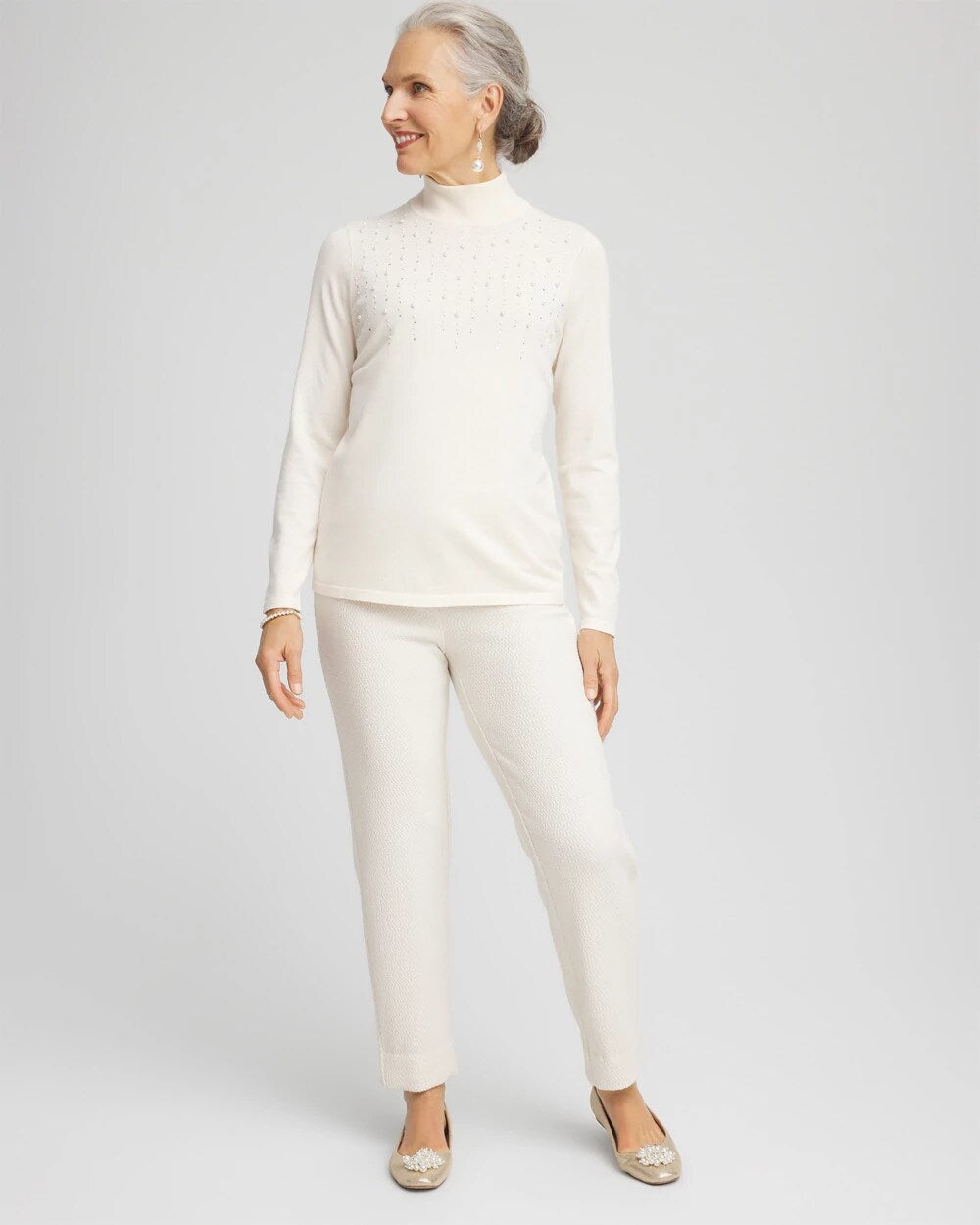 Matelassé Slim Tapered Ankle Pants - Chico's