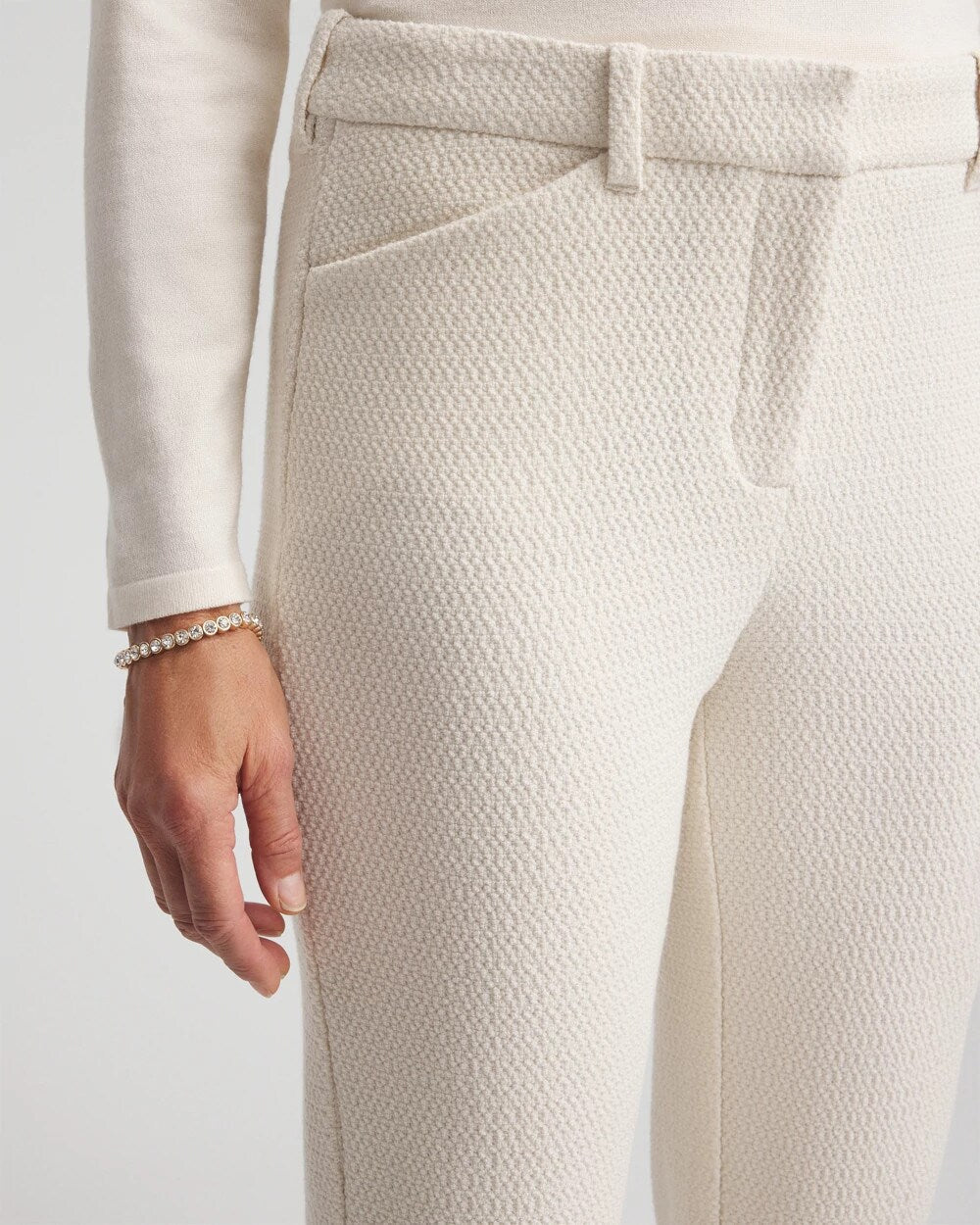 Matelassé Slim Tapered Ankle Pants - Chico's