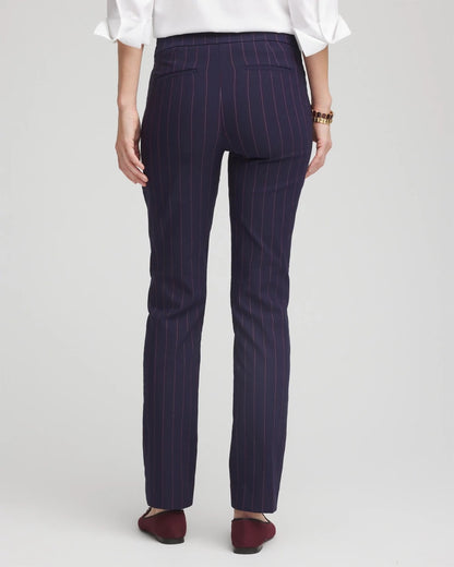Shadow Stripe Brigitte™ Slim Pull-On Pants - Chico's