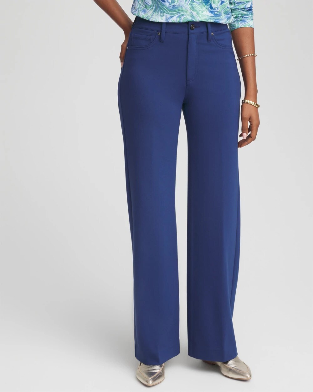Five-Pocket Wide-Leg Ponte Pants - Chico's