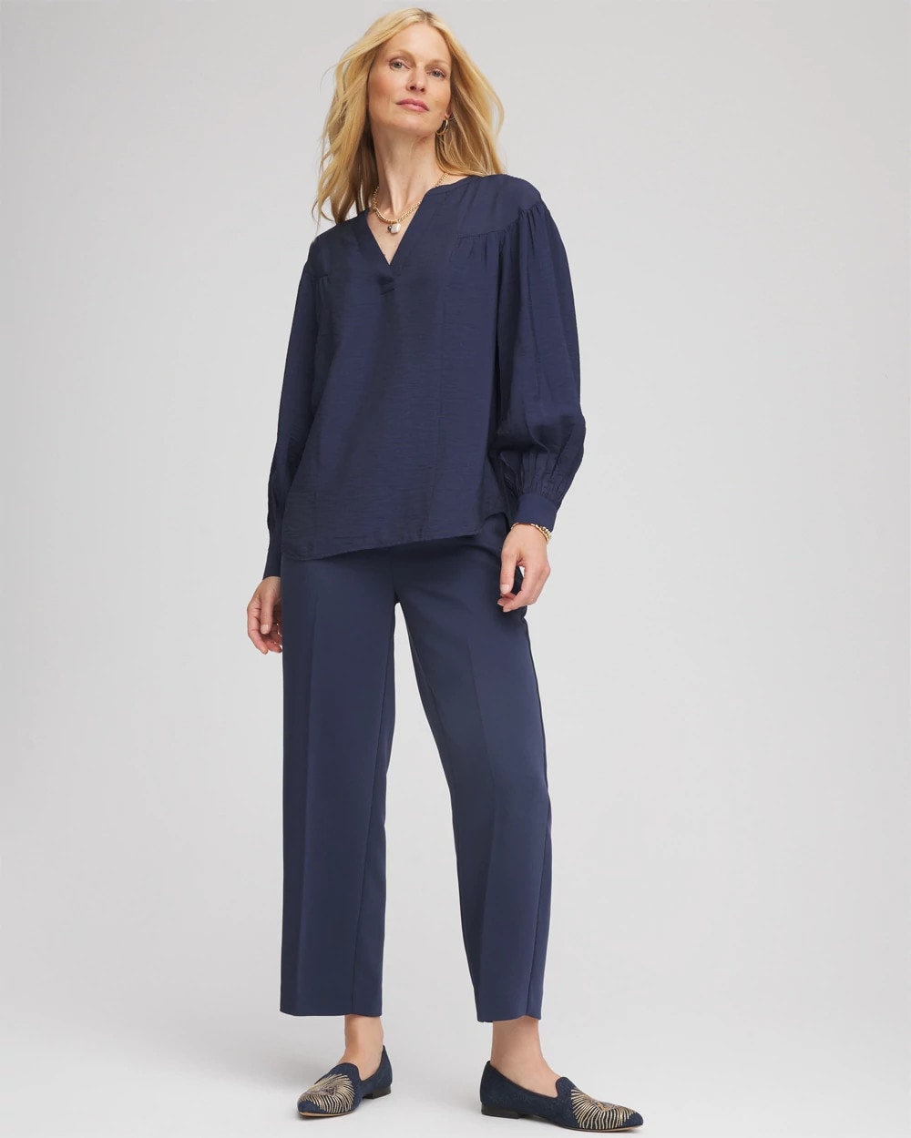 Stretch Crepe Tapered Ankle Pants - Chico's